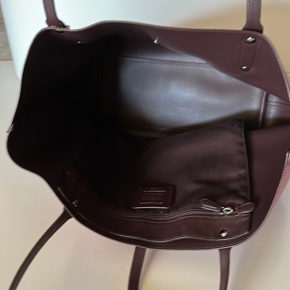 Coach 58850 Market Tote Pebble Leather Glitter Pink Rose Polished Silver Hangbag - Picture 9 of 10